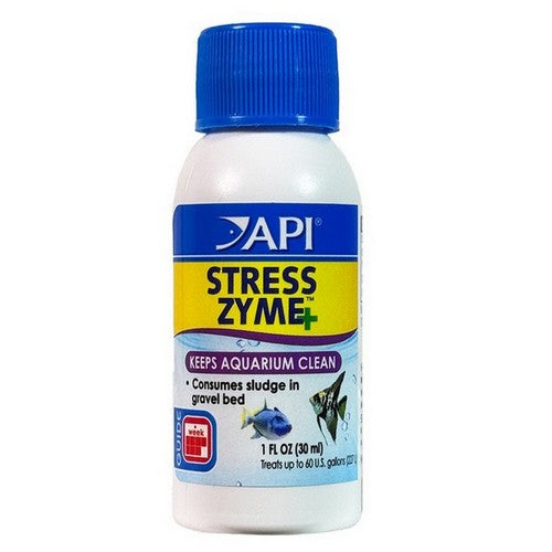 API, Stress Zyme Plus Aquarium Cleaning Solution, 1 Oz (Case Of 12) — Aquarium Accessories