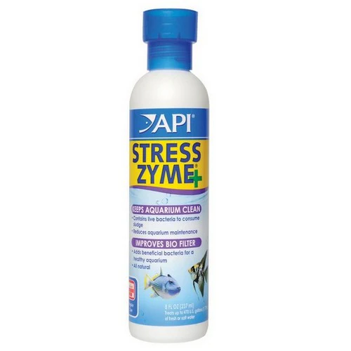 API Stress Zyme Plus Solution de nettoyage pour aquarium 8 oz Traite 480 gallons — Accessoires pour aquariums