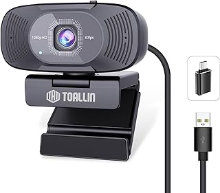 Webcam TOALLIN 1080P Full HD avec microphones doubles