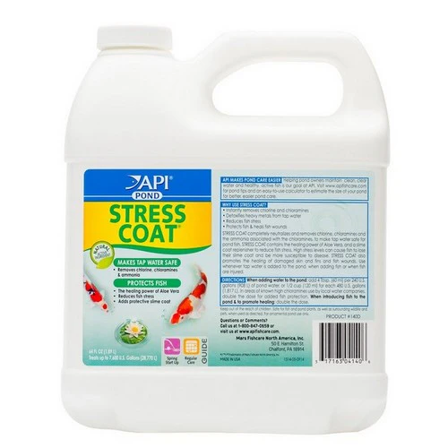 Pond Care Stress Coat Plus Conditionneur d'eau pour poissons et robinets 64 oz — Accessoires pour aquariums