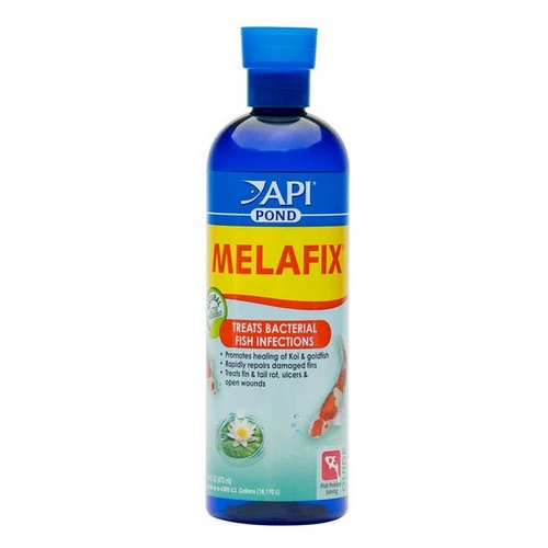 Pond Care, MelaFix Antibacterial Remedy for Koi & Goldfish, 16 oz (Treats 4,800 Gallons) — Aquarium Accessories