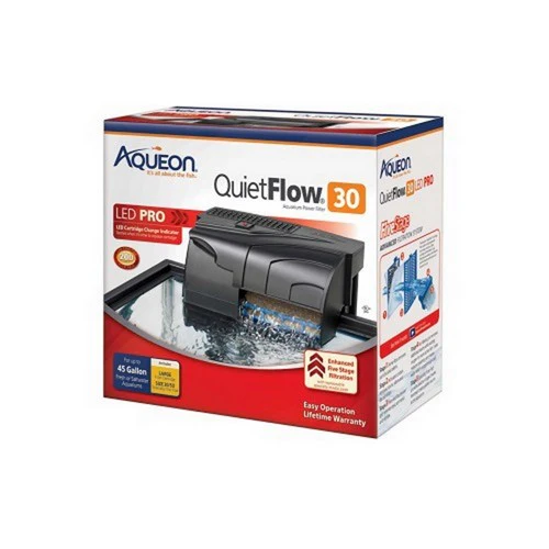 Filtre à eau Aqueon QuietFlow LED Pro pour aquariums jusqu'à 30 gallons — Accessoires pour aquariums