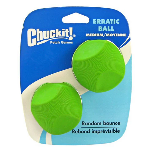 Erratic Ball for Dogs Medium Ball - 2.25" Diameter (2 Pack) by Chuckit! — Dog Toys