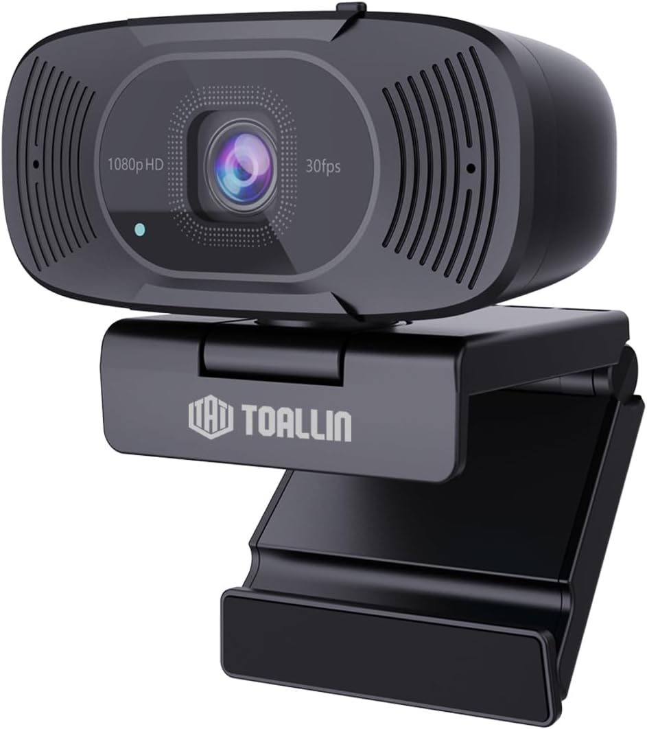TOALLIN Auto-Focus Webcam 1080P HD with Wide Angle — Webcams