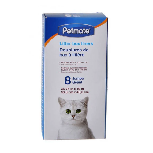 Petmate, Cat Litter Pan Liner, Jumbo (8 Pack) — Cat Litter Mat