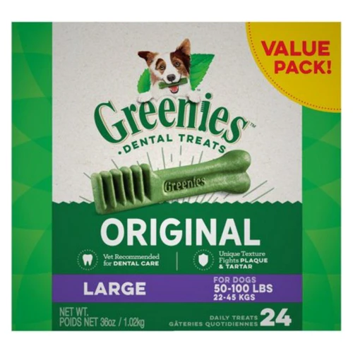 Greenies, Original Teenie Dental Dog Treats, Large - 24 Treats - (Dogs 50-100 lbs) — Dog Toys