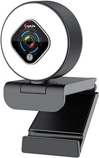 Angetube 962 — Caméra web 1080P avec anneau lumineux et double micro