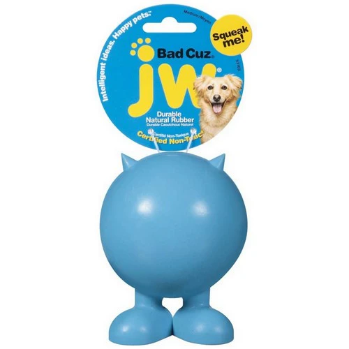 JW Pet Bad Cuz Jouet couineur en caoutchouc pour chien Taille M 10,2 cm de haut — Jouets pour chiens
