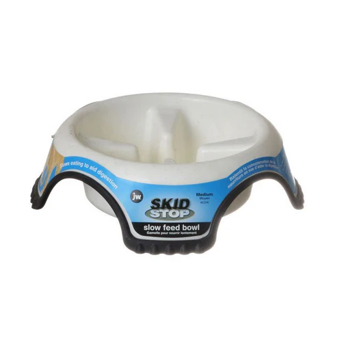 Skid Stop Slow Feed Bowl Medium - 8.5" Wide x 2.5" High (3.75 cups) by JW Pet — Slow Feeder Dog Bowl