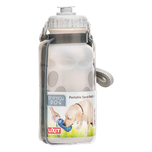 Lixit Thirsty Bouteille d'eau portable pour chiens 16 oz — Fontaine d'eau pour animaux de compagnie
