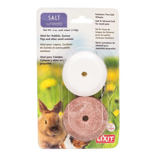 Lixit Salt and Mineral Wheels for Small Pets, 2 Pack 3 oz Each — Pet Water Fountain