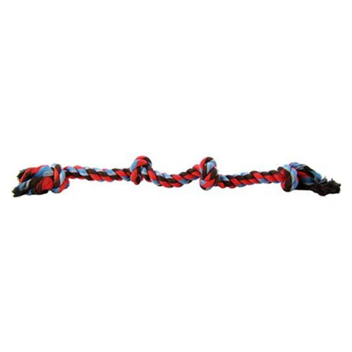Mammoth Pet Products, Flossy Chews Colored 4 Knot Tug Rope, 27 Inch Large