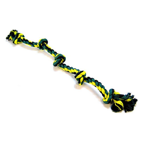 Mammoth Pet Products, Flossy Chews Colored 5 Knot Tug Rope, X-Large (3' Long)