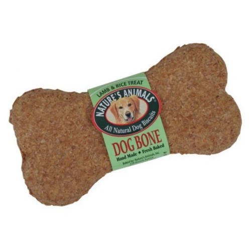 Natures Animals Os de chien entièrement naturel, saveur d'agneau et de riz, 4 pouces, caisse de 24 — Jouets pour chiens