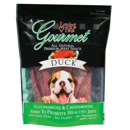 Loving Pets Gourmet Duck Chew Strips 12 oz Dog Treats