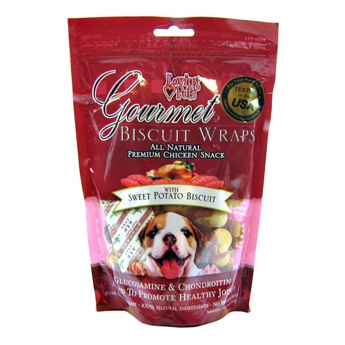Loving Pets Gourmet Biscuits à la patate douce et roulés au poulet 8 oz — Jouets pour chiens