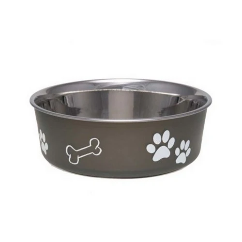 Loving Pets Stainless Steel Espresso Dog Dish with Rubber Base Medium — Dog Toys