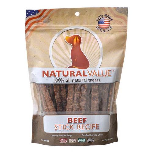 Loving Pets Natural Value Beef Sticks 14 oz Dog Treats