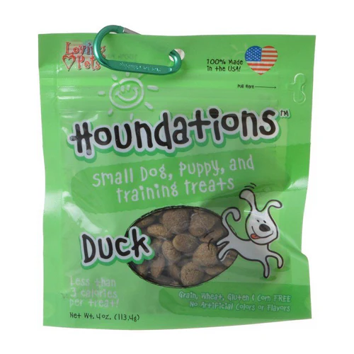 Loving Pets Houndations Friandises d'entraînement pour canard 4 oz — Gâteries pour dressage de chiens