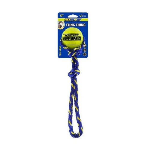 Tuff Ball Fling Thing Dog Toy Medium (2.5" Ball) by Petsport USA