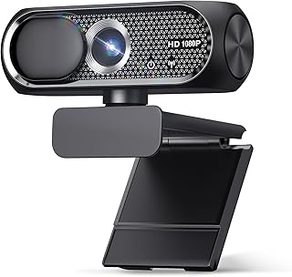 1080P HD Webcam with Microphone & Privacy Cover