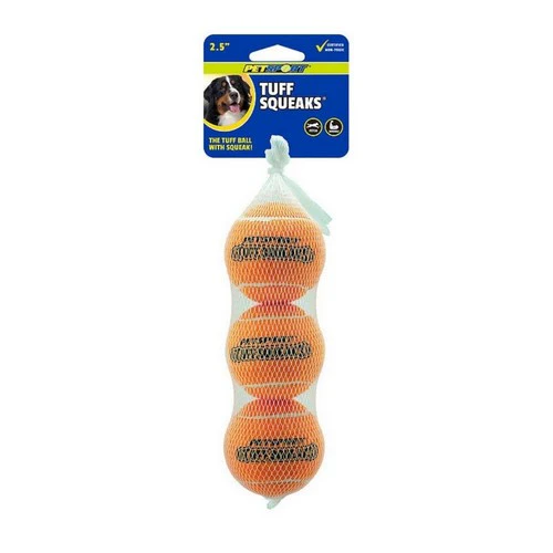 Petsport USA, Tuff Ball Squeak Dog Toy, Medium - 3 Pack - (2.5 — Dog Toys