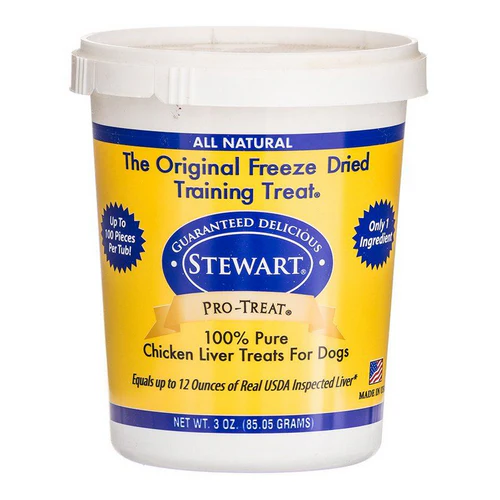 Stewart Pro-Treat Freeze Dried Chicken Liver Dog Treats 3 Oz