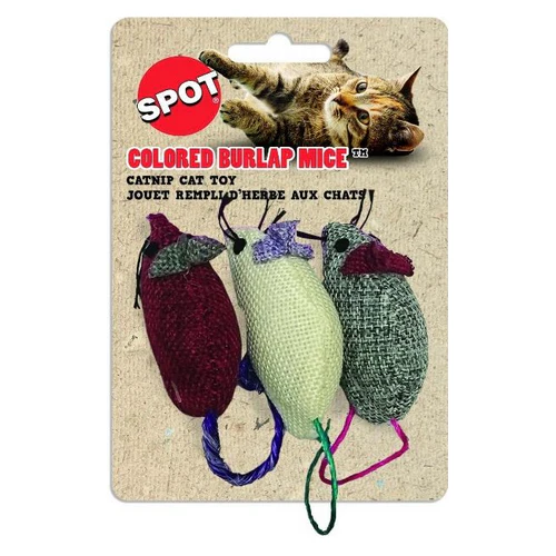 Jouets pour chiens assortis, herbe à chat de couleur tache, paquet de 3 — Jouets pour chats