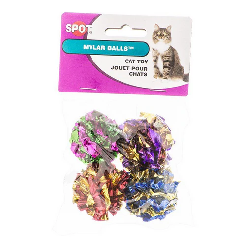 Lot de 4 jouets pour chat Spot Mylar Balls — Jouets pour chats