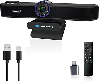 TONGVEO 3-in-1 4K Webcam with AI Auto-Tracking — Webcams