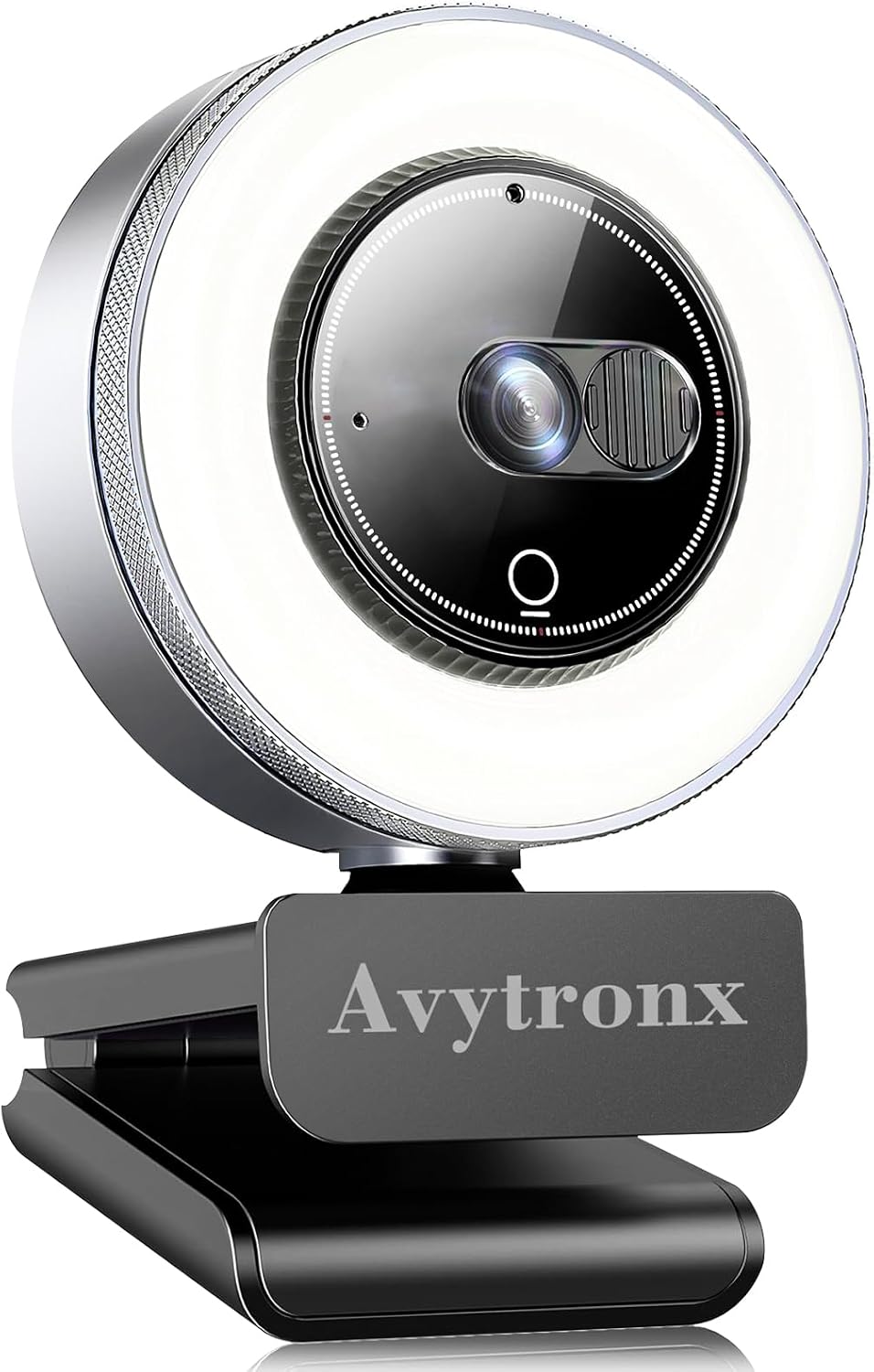 Webcam 2K avec microphone, lumière et cache de confidentialité — Webcam