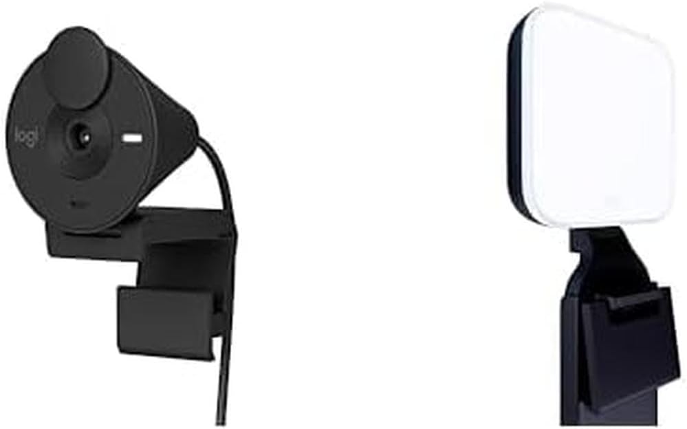Logitech Brio 301 Full HD Webcam with Litra Glow Light — Webcams