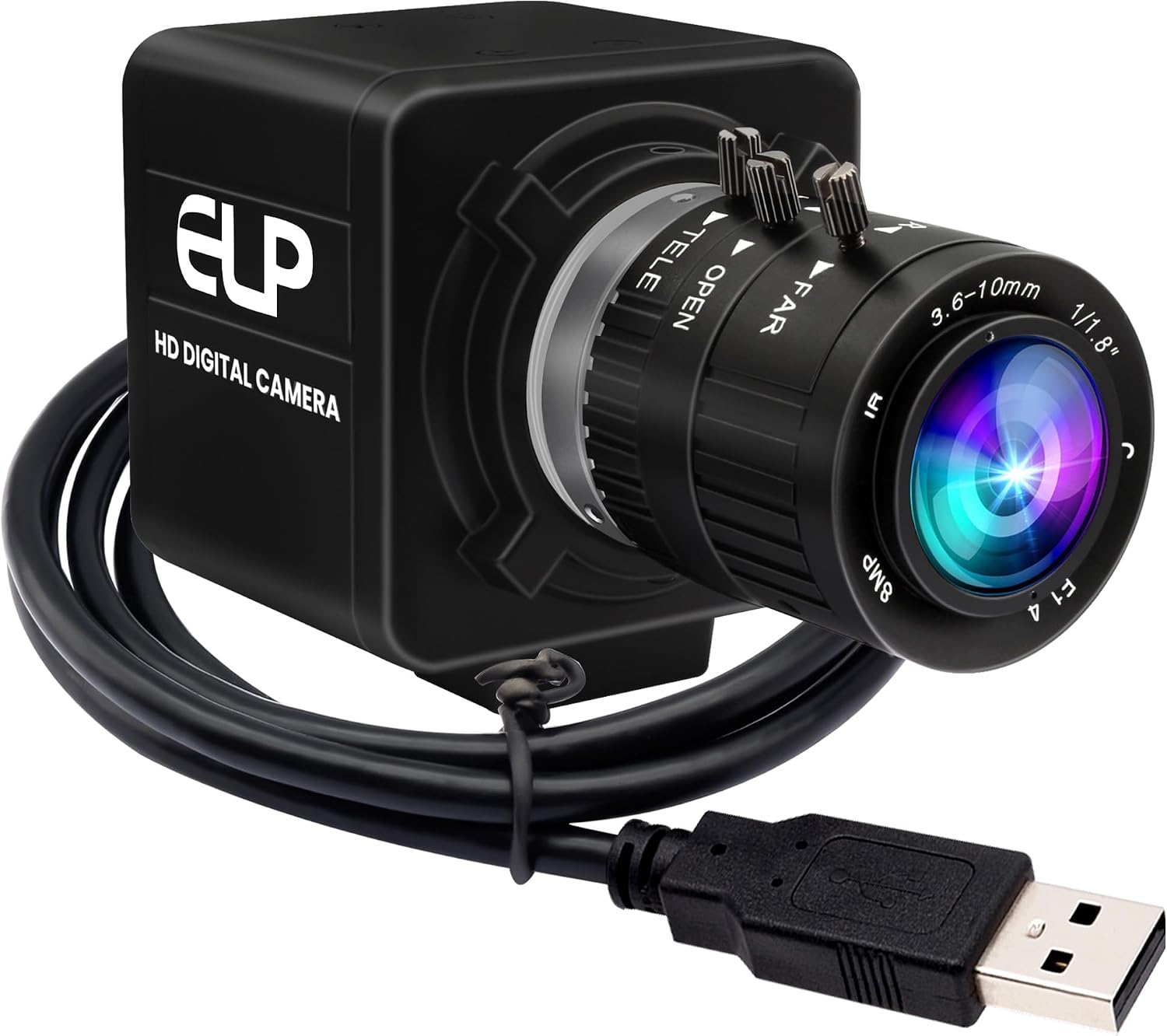 Webcam USB ELP 12MP 1080P 120fps Zoom Manuel — Webcams