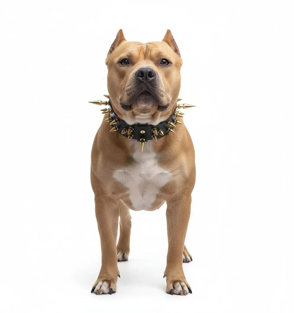 Titan Spiked Collar - Brown, XXL by Spikedogcollars — Dog Collar
