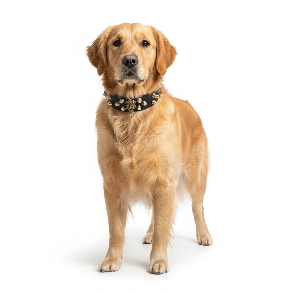 Spikedogcollars Guardian Kings Collier clouté pour Golden Retriever L — Collier pour chien