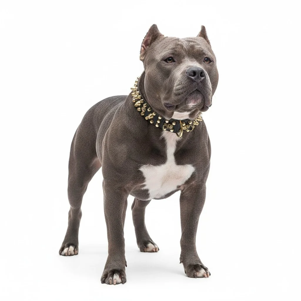 Spikedogcollars Rebel Skulls Collier clouté pour American Bully — Collier pour chien