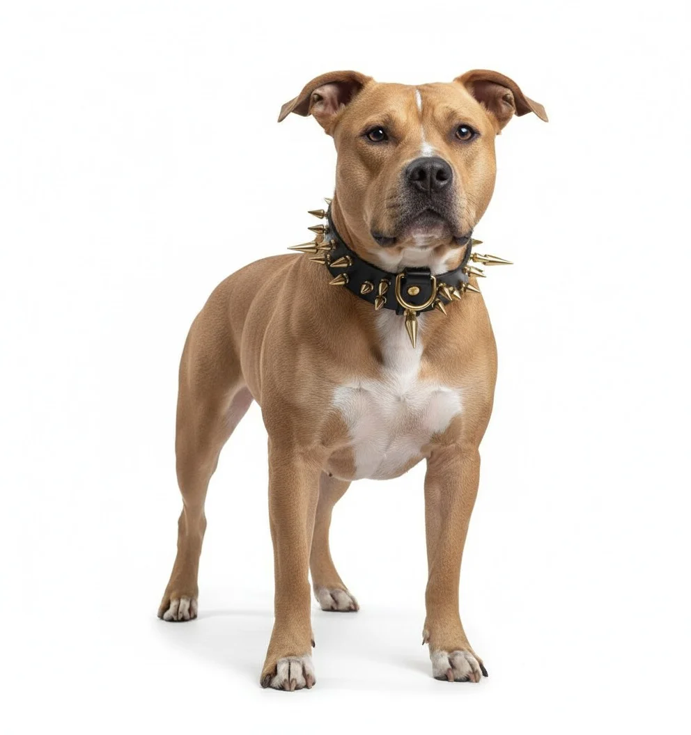 Collier à pointes Titan pour Pit Bull par Spikedogcollars - Marron XL — Collier pour chien