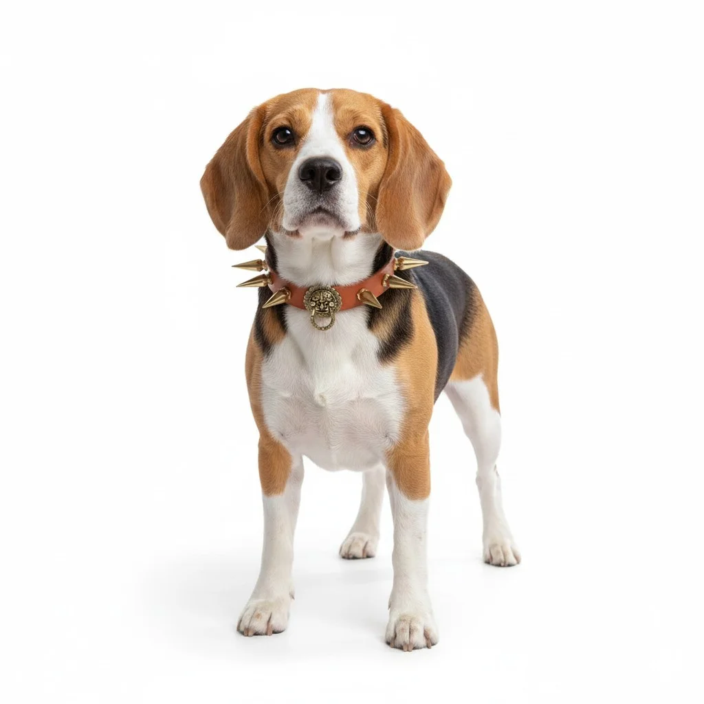 Spikedogcollars Guardian Collier à pointes pour Beagle Marron XL — Collier pour chien
