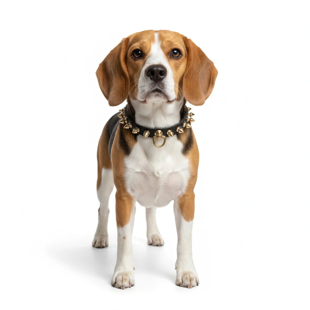 Collier pour chien à pointes en cuir Ranger pour Beagle par Spikedogcollars - M — Collier pour chien