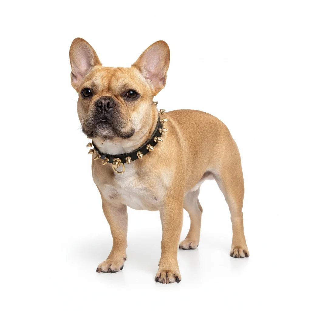 Collier à pointes en cuir Ranger pour bouledogue français - Spikedogcollars — Collier pour chien