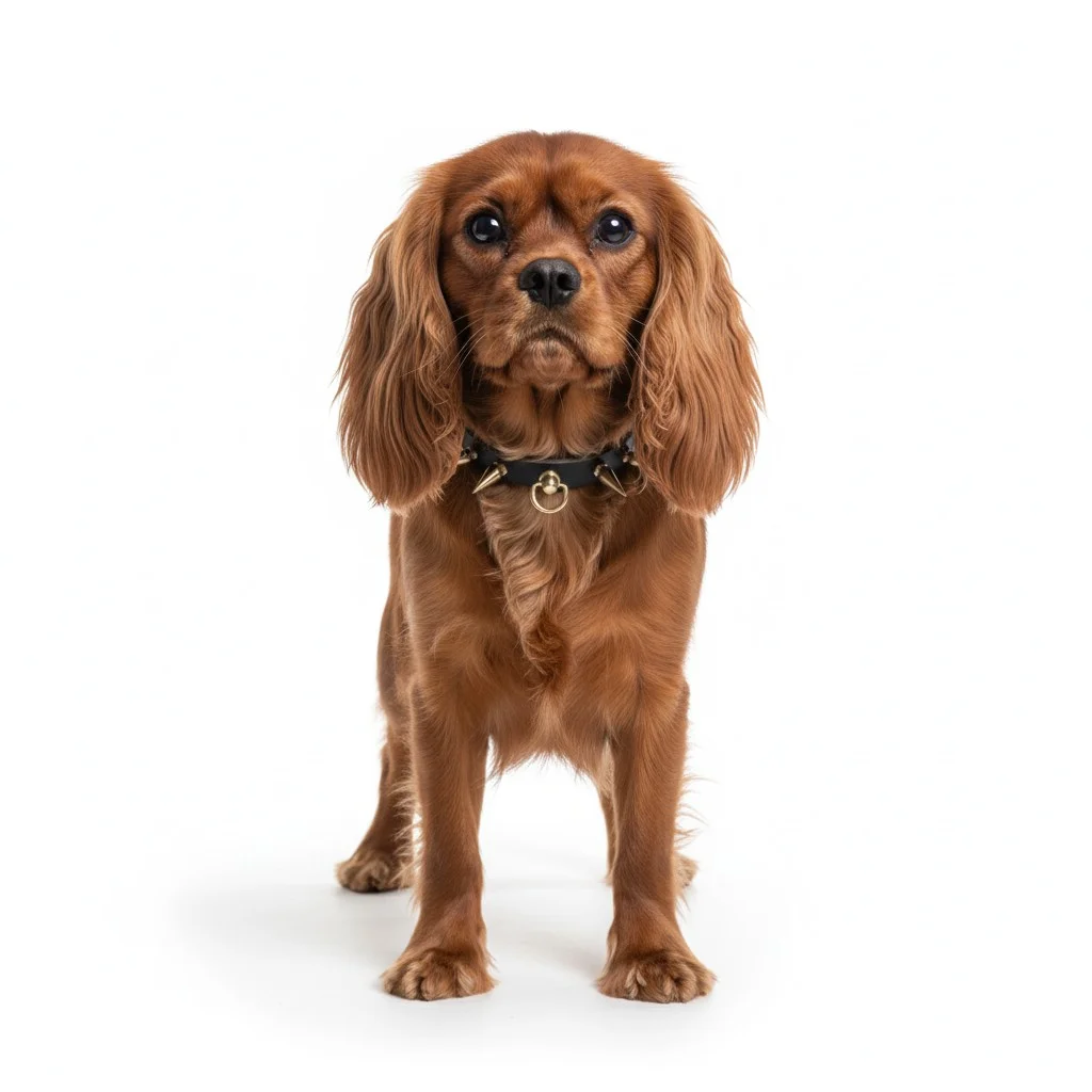Spikedogcollars Valor Forged Spiked Collar for Cavalier King Charles Spaniel Brown XL