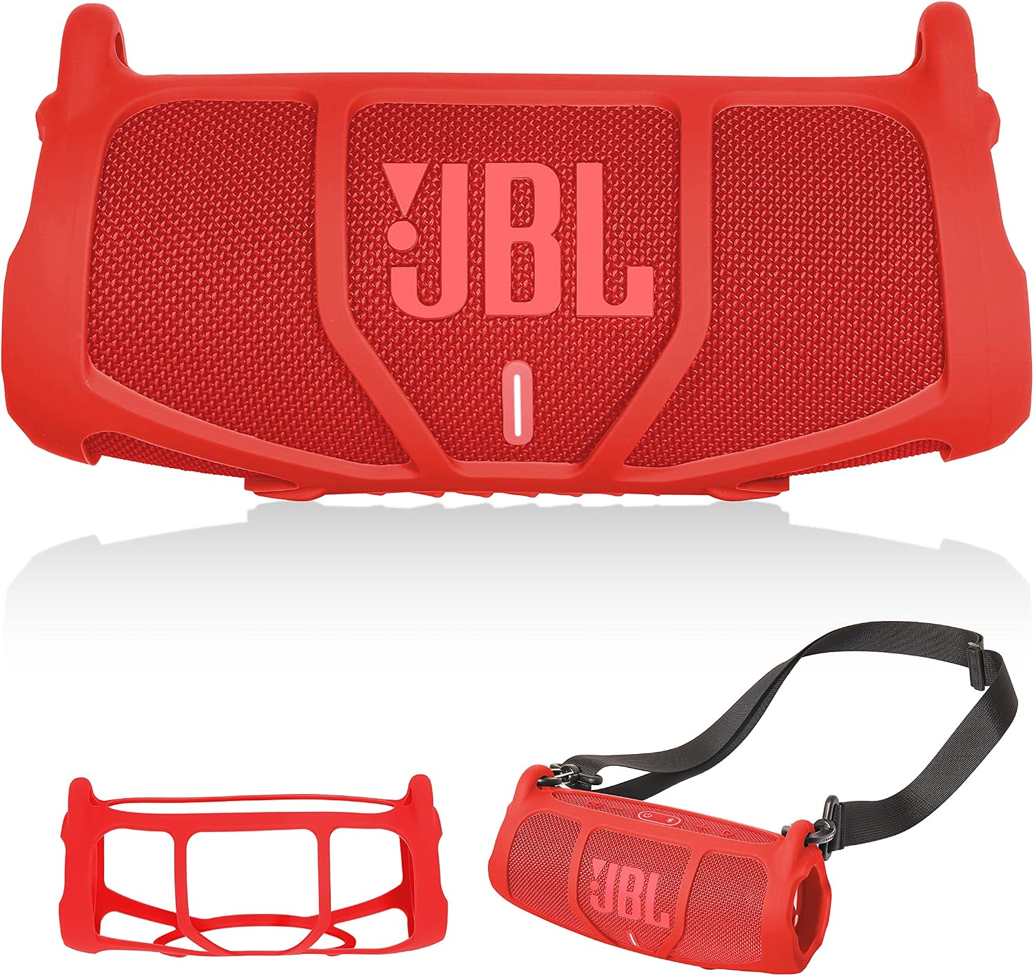 GETGEAR Silicone Cover Sleeve for JBL Charge 5 – Red — Bluetooth Speakers