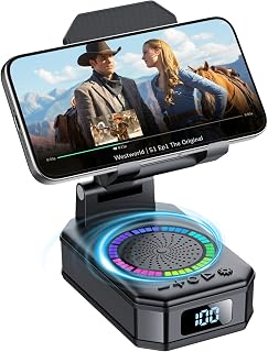 Foldable Phone Stand with Bluetooth Speaker & RGB Lights