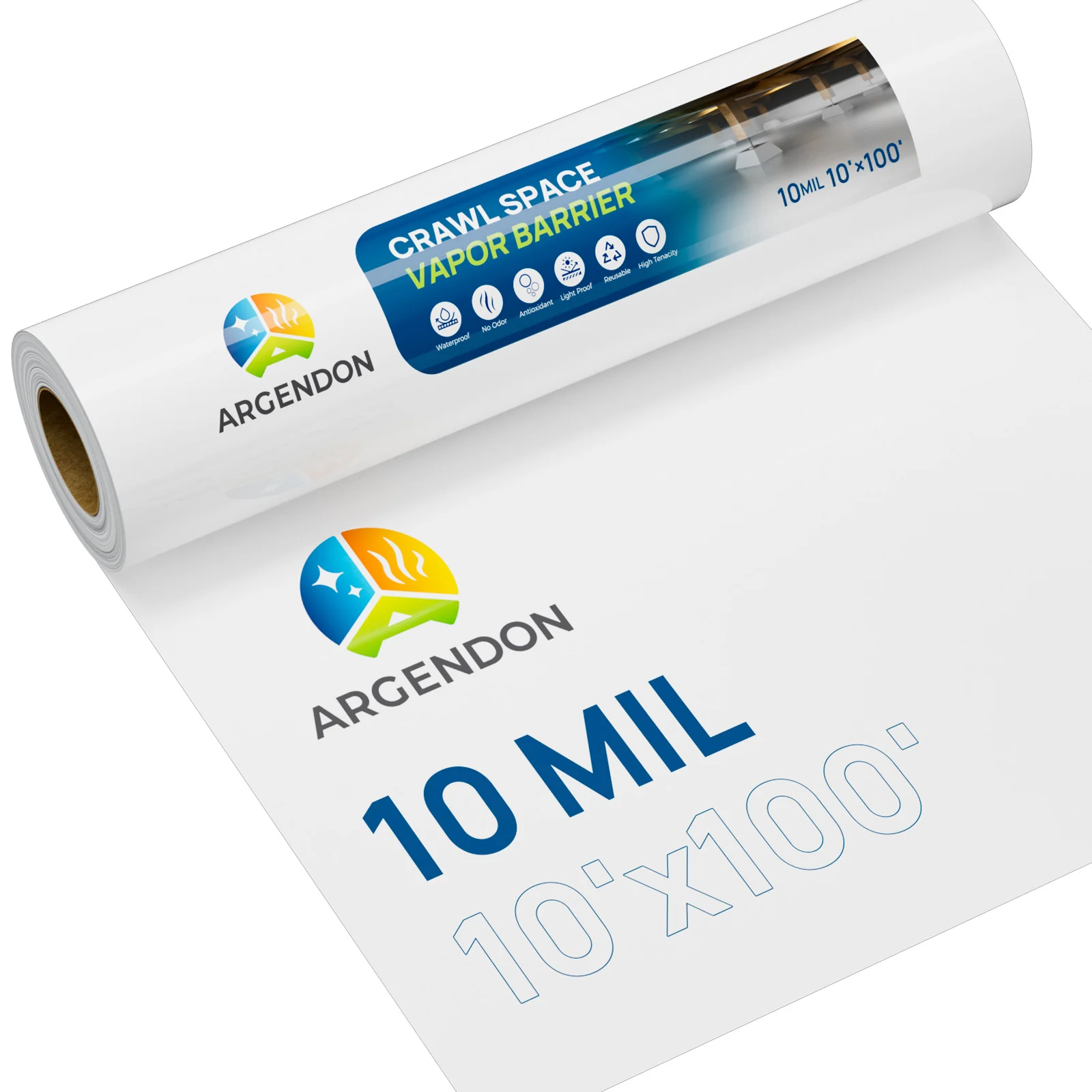Argendon Pare-vapeur pour vide sanitaire 10 mil 10" x 100