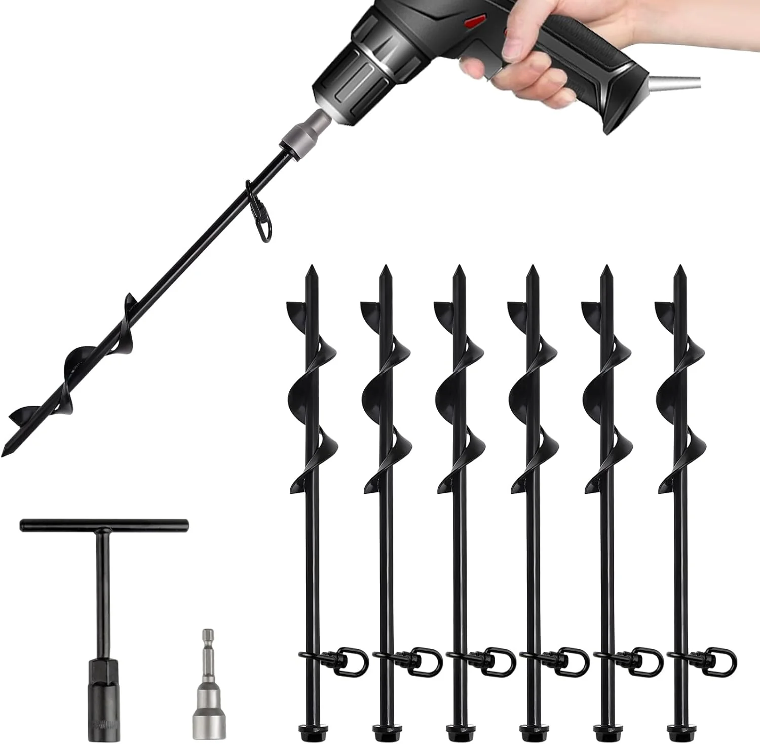 Auger-Style Ground Anchors