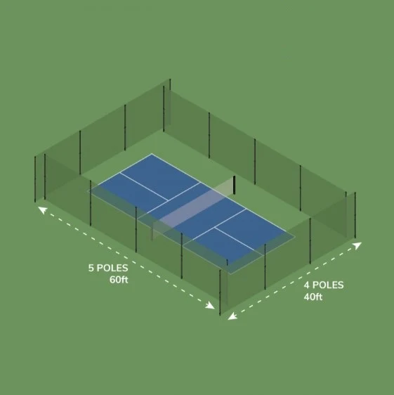 Filet de délimitation de terrain de pickleball – 3 variantes — Palettes de pickleball