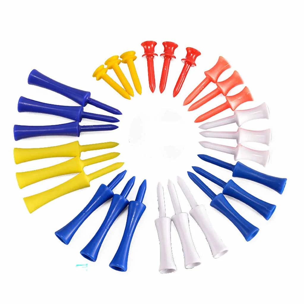 Plastic Golf Tees in Various Sizes — Golf Accessories