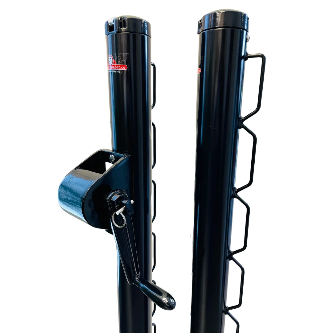 Poteaux de Pickleball 2 7/8" avec Manivelle Externe