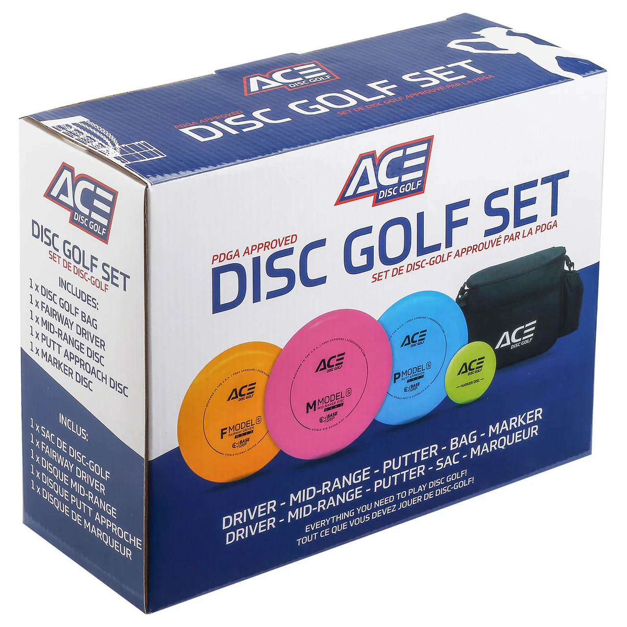 Ensemble de Démarrage Disc Golf Ace avec 3 Disques et Sac — Accessoires de golf