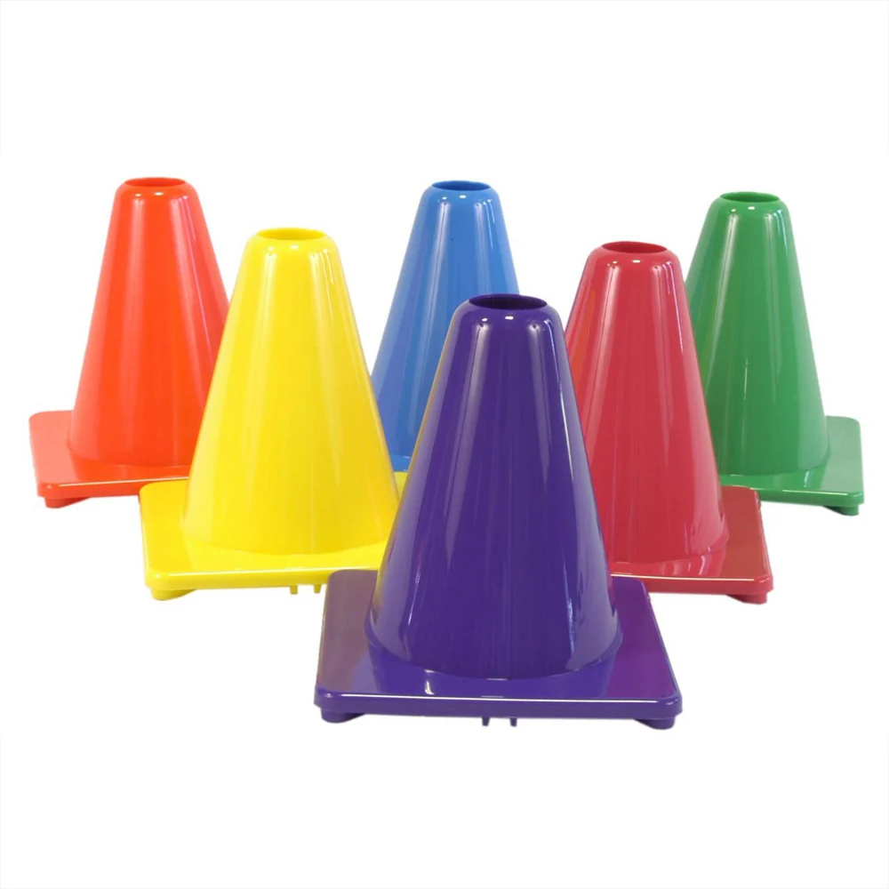 Ensemble de 6 cônes de sport en plastique